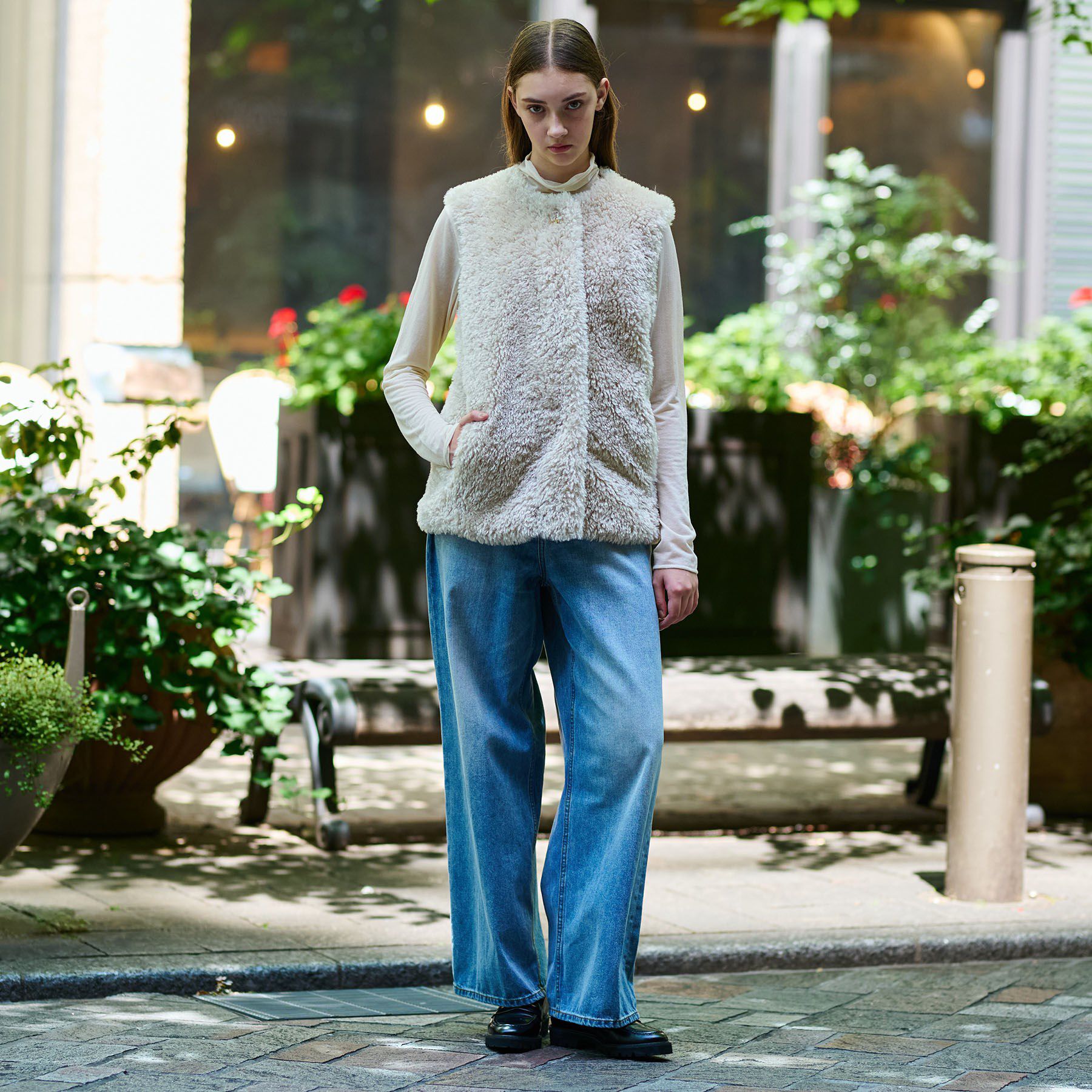 DRESSTERIOR「エコファージレ」|ノーカラーコート|