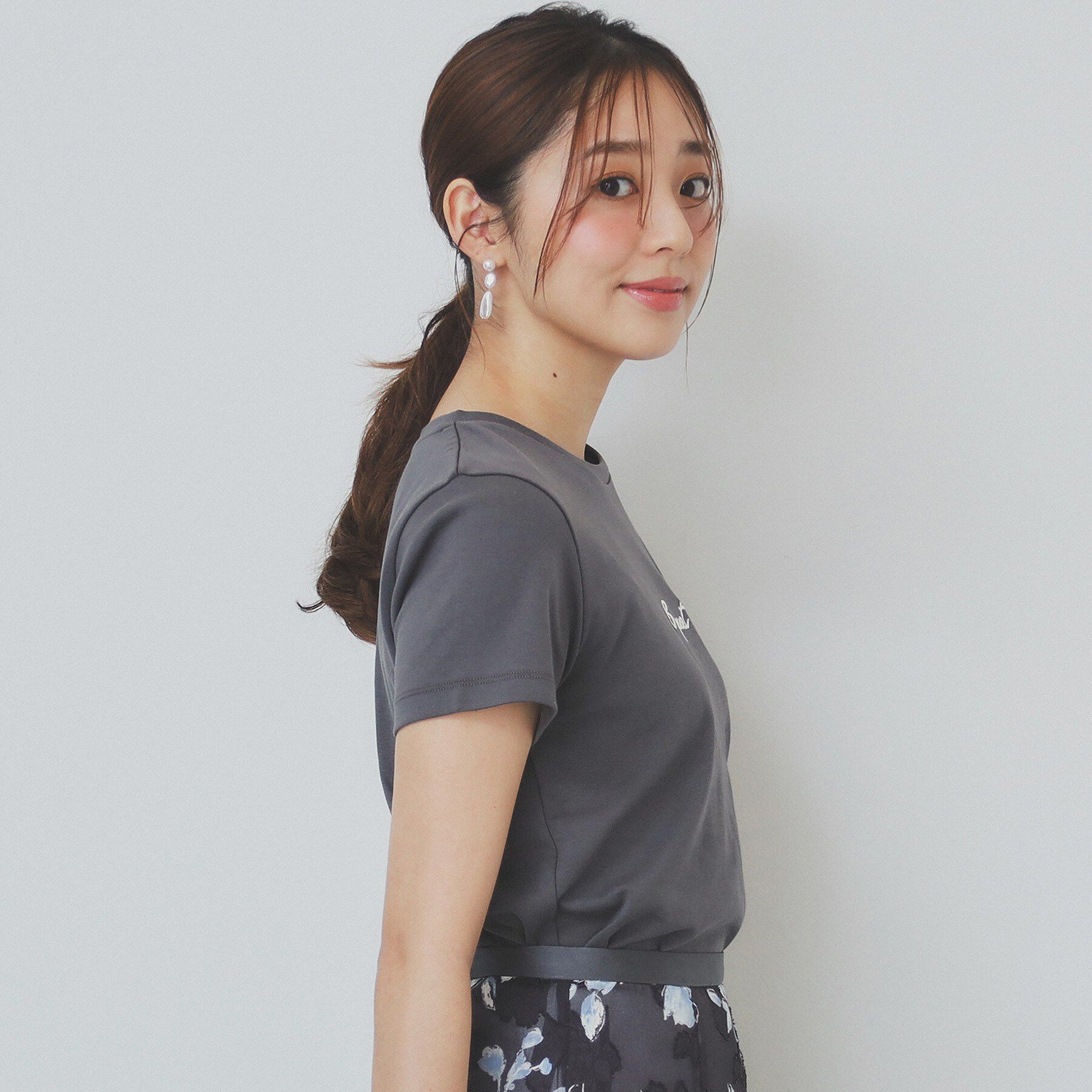 index「ワンポイントロゴ刺繍Tシャツ【UV／接触冷感／洗濯機洗い可】」|Tシャツ・カットソー|