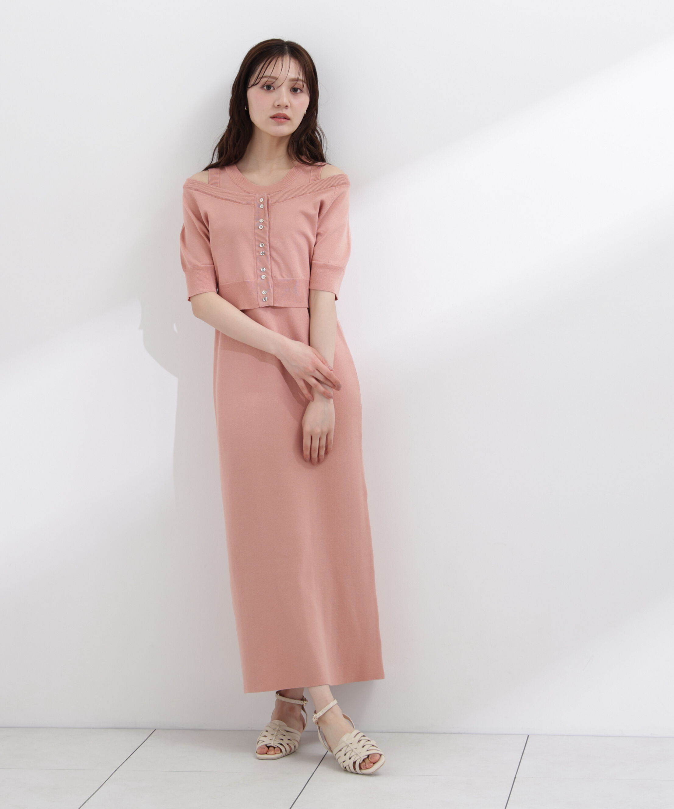 PROPORTION BODY DRESSING「〈a/mie〉ショートカーデレイヤードワンピース」|ワンピース|