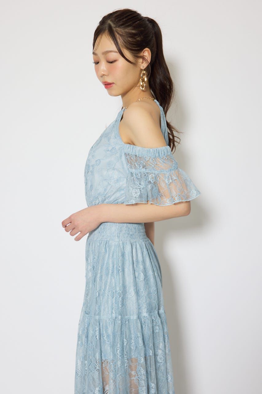rienda「2WAYホルターネックレースロンパース」|ワンピース|