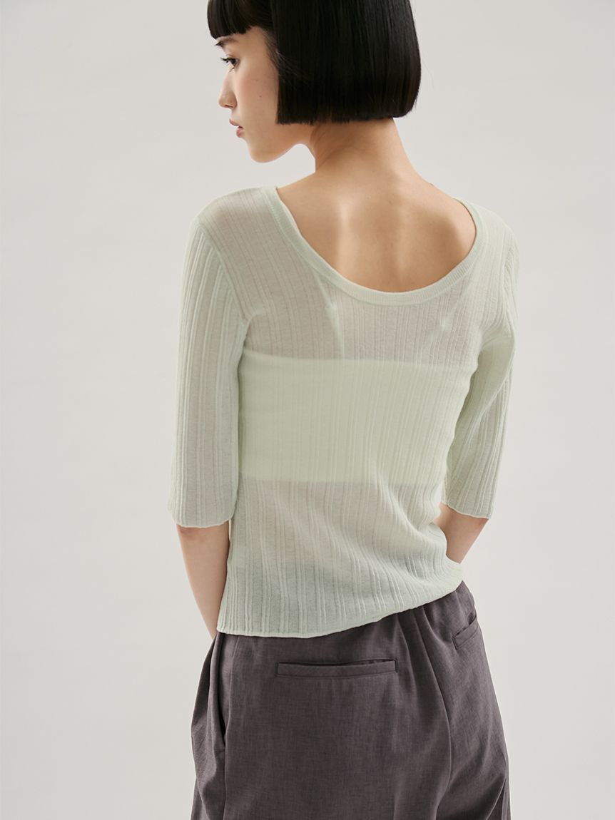 emmi atelier「シアーリブニット」|ニット・セーター|
