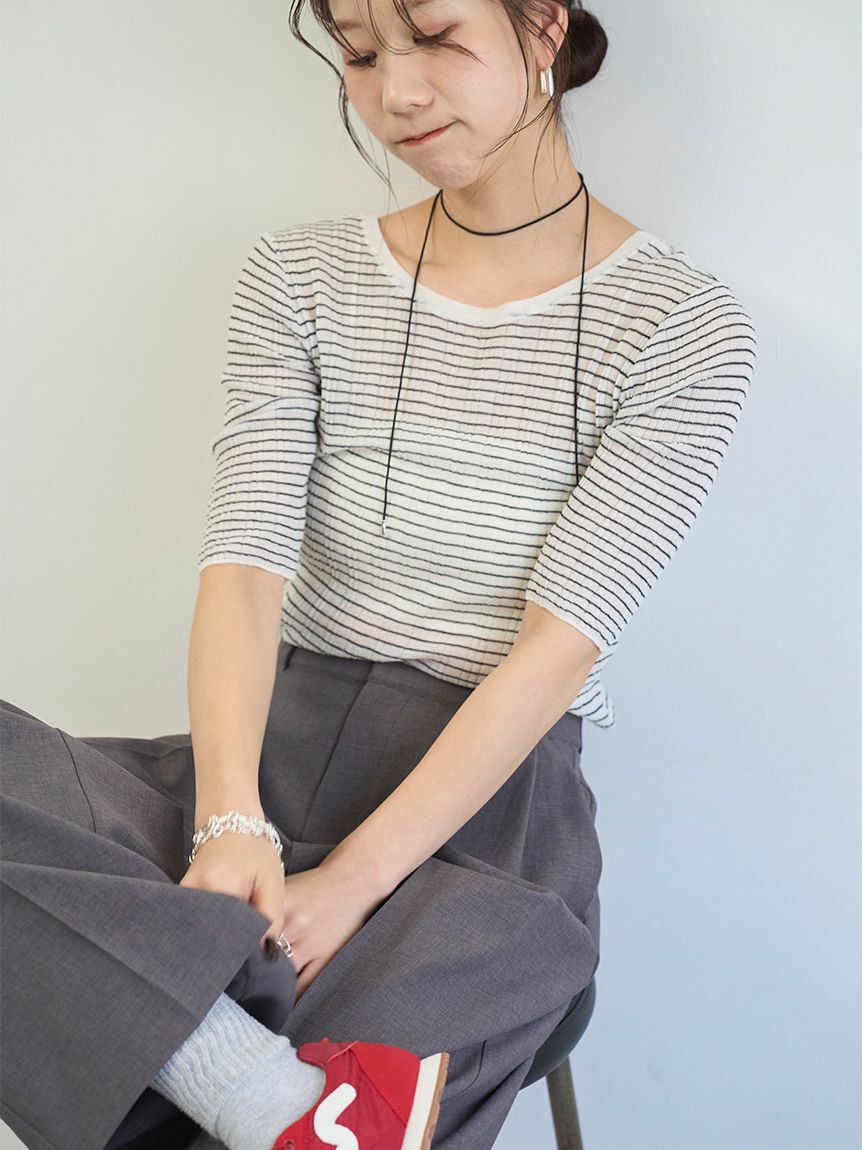 emmi atelier「シアーリブニット」|ニット・セーター|