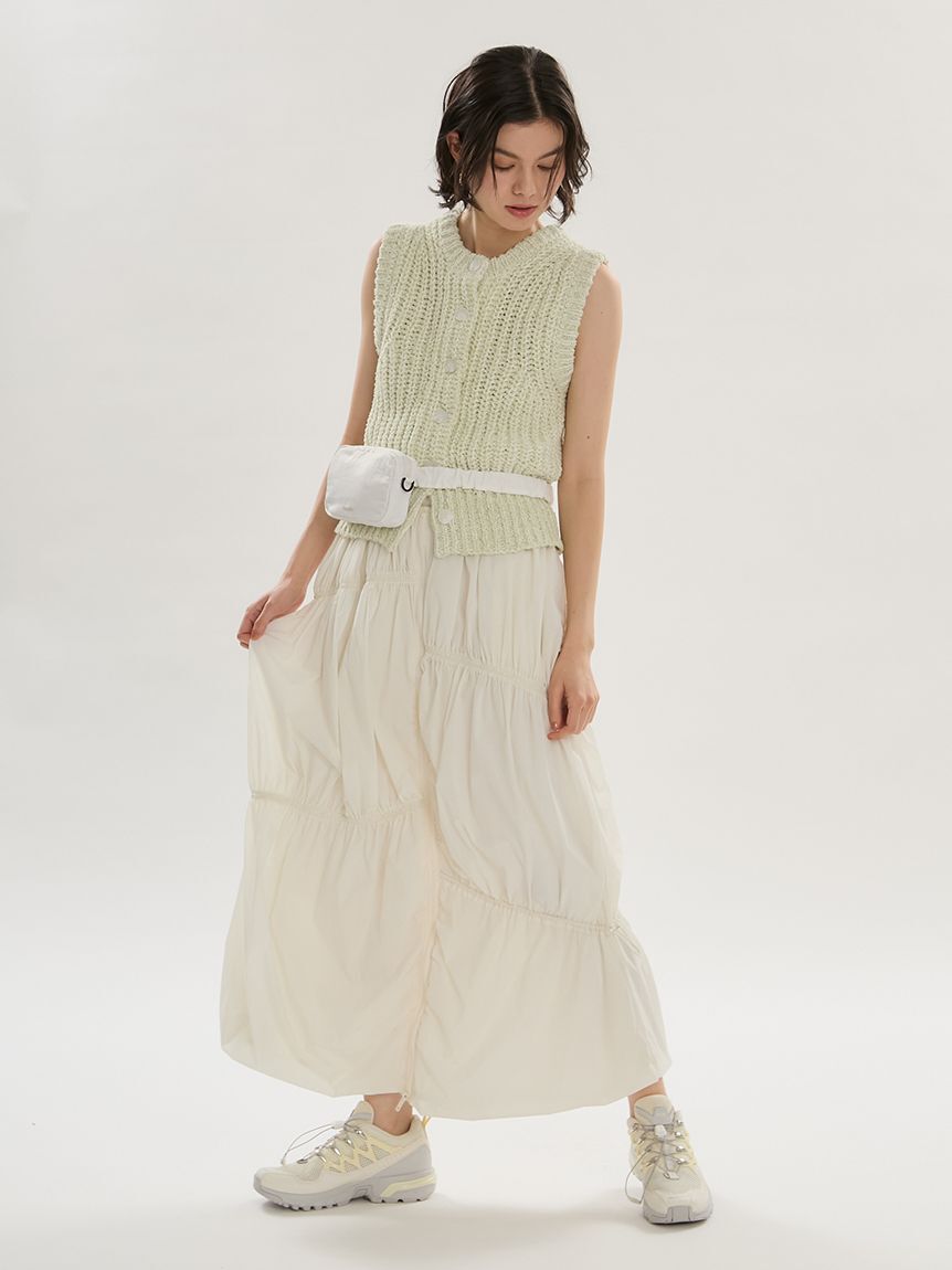 emmi atelier「eco フリンジニットベスト」|ニット・セーター|