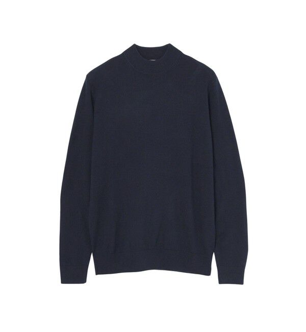 MACKINTOSH PHILOSOPHY「【WEB&一部店舗限】ハイゲージ天竺 モックネックプルオーバーニット」|ニット・セーター|ネイビー