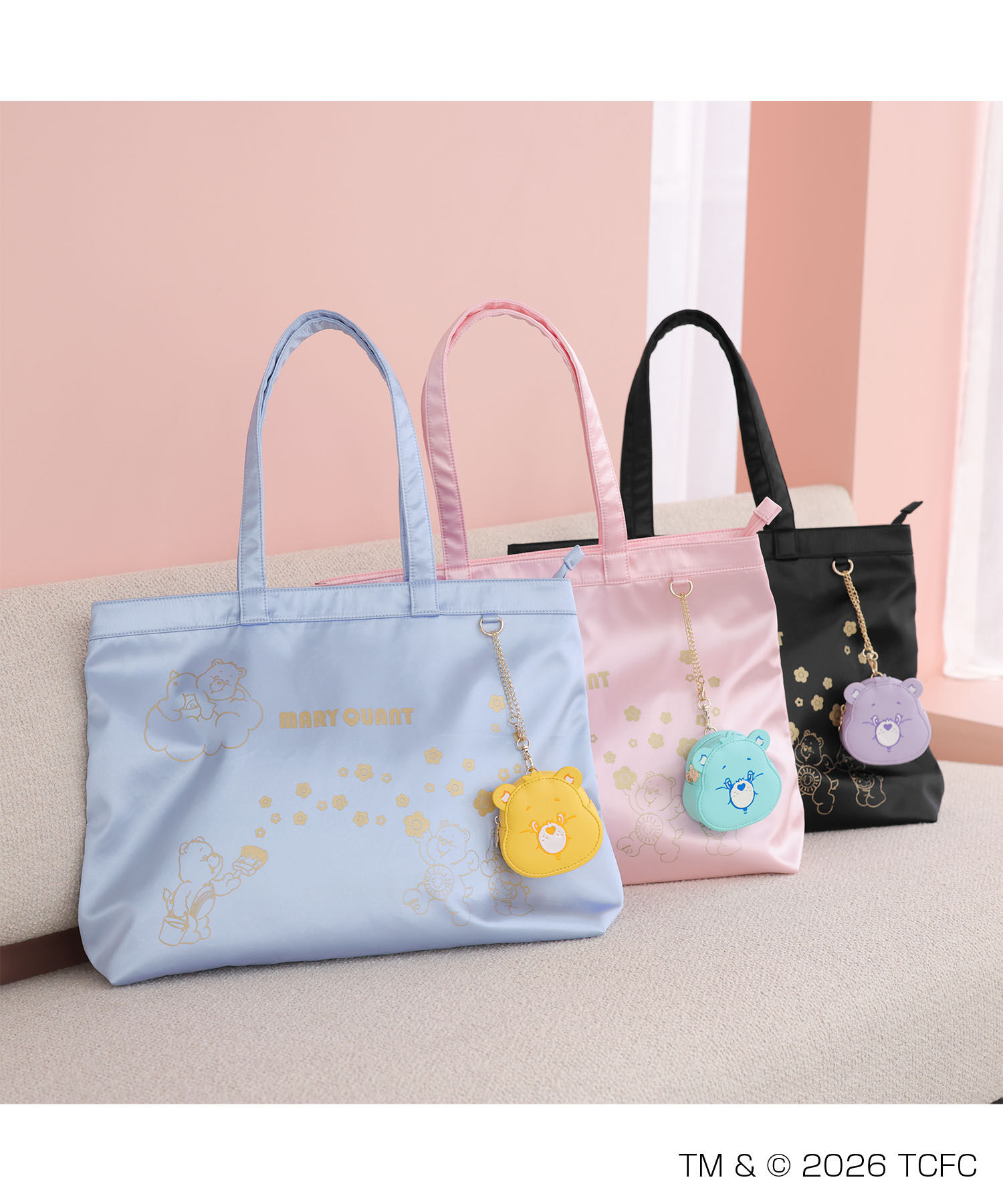 MARY QUANT「Care Bears(TM) フェイス ダイカットポーチ」|ポーチ|