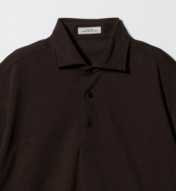 UNITED ARROWS green label relaxing「プライムフレックス ドット メッシュ カッタウェイ ビズポロ ポロシャツ -ストレッチ・吸水速乾・通気性-」|ポロシャツ|