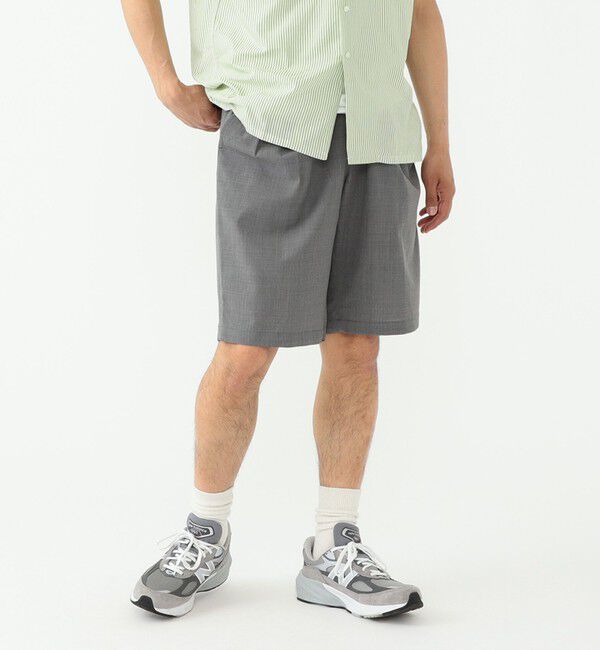 BEAMS「BEAMS PLUS｜2 Pleats Shorts Wool Tropical｜メンズ ショートパンツ ハーフパンツ｜ 通気性 涼感」|その他|
