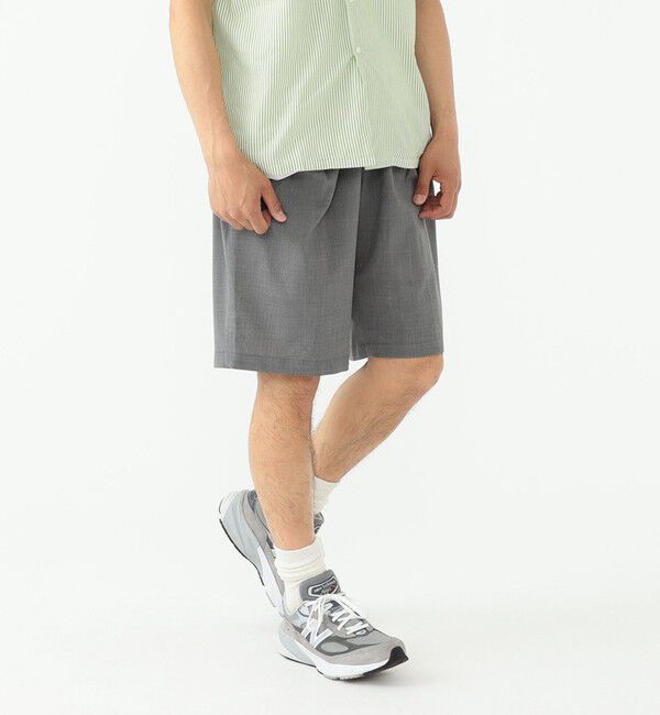 BEAMS「BEAMS PLUS｜2 Pleats Shorts Wool Tropical｜メンズ ショートパンツ ハーフパンツ｜ 通気性 涼感」|その他|
