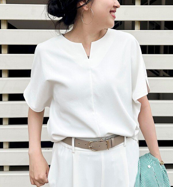 NOLLEY'S sophi「《セットアップ対応》NEW morisachiウォッシャブルツイルケープ風ブラウス」|シャツ・ブラウス|