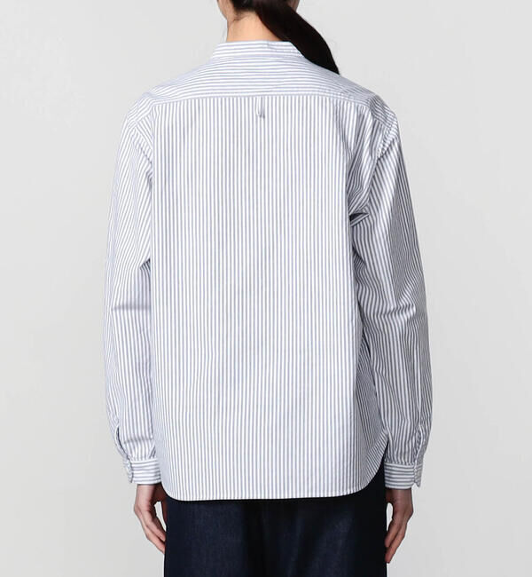 DANTON「DANTON | オックスフォード バンドカラーシャツ STRIPE WOMEN」|シャツ・ブラウス|