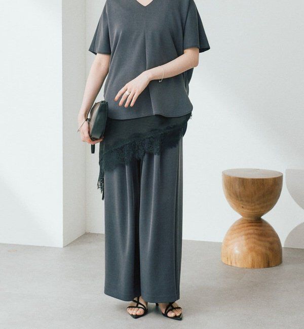  「【セットアップ着用可能/接触冷感機能付き】ドレーピーカットソー」|Tシャツ・カットソー|