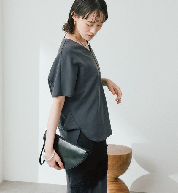  「【セットアップ着用可能/接触冷感機能付き】ドレーピーカットソー」|Tシャツ・カットソー|