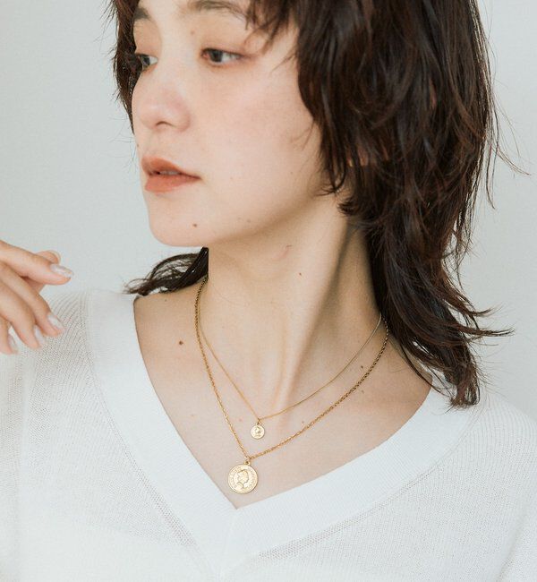  「【R.good】【さりげないアクセントに】ミドルコインショートネックレス」|ネックレス|