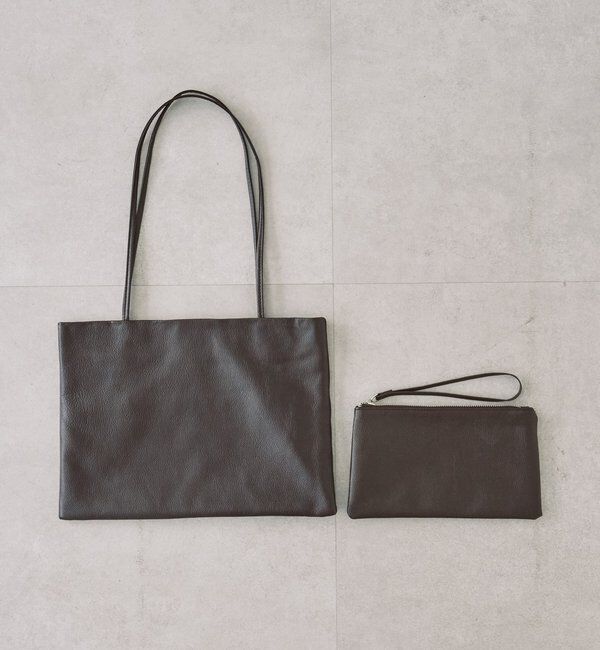  「【ポーチ付き】レザープレーンBAG」|トートバッグ|