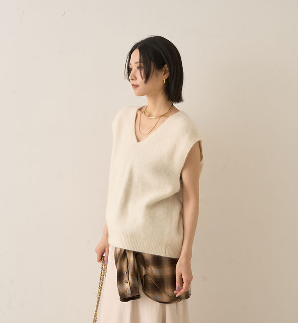 Rouge vif「フォックスウール ニットベスト」|ニット・セーター|