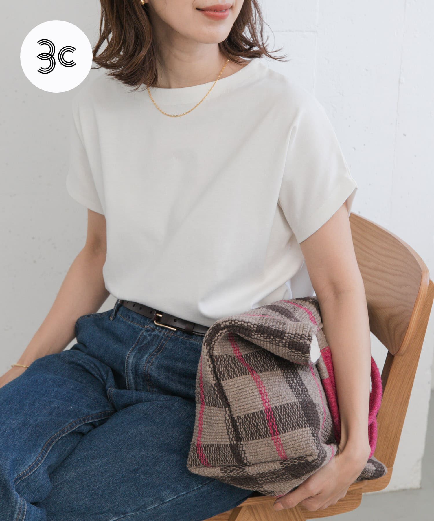 URBAN RESEARCH DOORS「ドライコットンボートネックプルオーバー」|Tシャツ・カットソー|オフホワイト