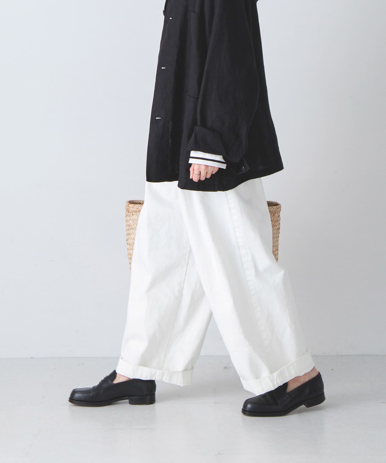 かぐれ「ホワイトデニムワイドパンツ」|その他|