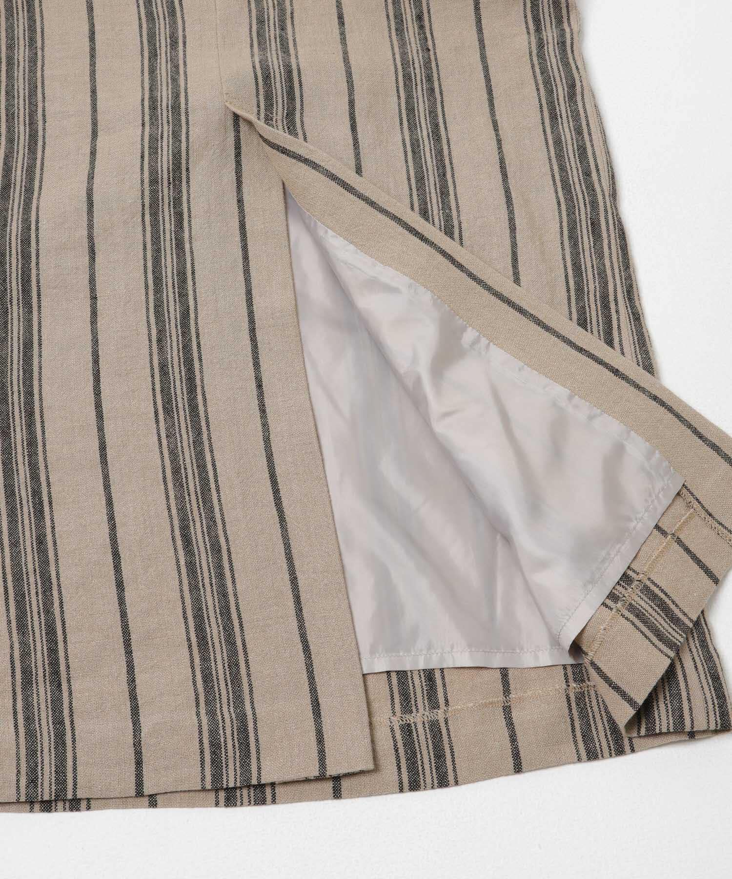 URBAN RESEARCH DOORS「Linen Stripe I-Line Skirt」|スカート|