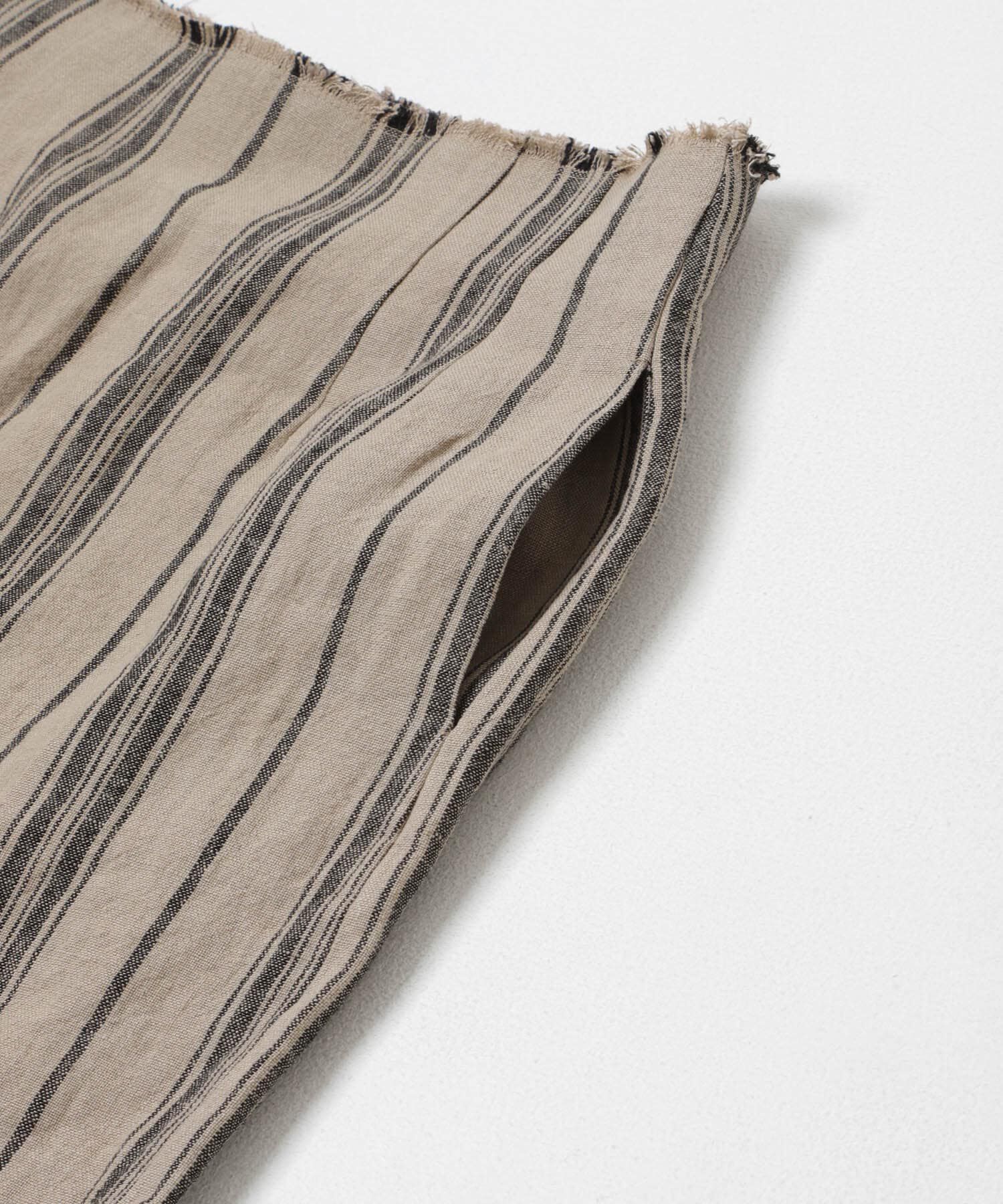 URBAN RESEARCH DOORS「Linen Stripe I-Line Skirt」|スカート|