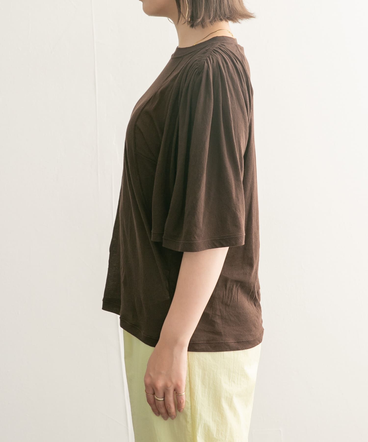 「フリルスリーブシアーカットソー」|Tシャツ・カットソー|
