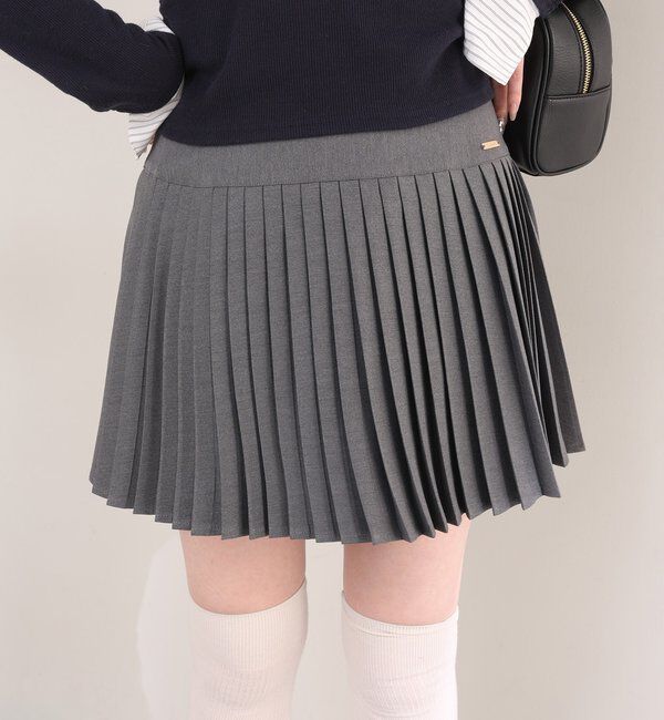  「【SMサイズ展開あり】細プリーツミニスカート/WEB限定リバイバル」|スカート|チャコールグレー