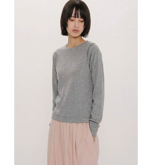 MIDIUMISOLID「MIDIUMISOLID for Ladies レイヤードライクプルオーバー」|Tシャツ・カットソー|トップグレー