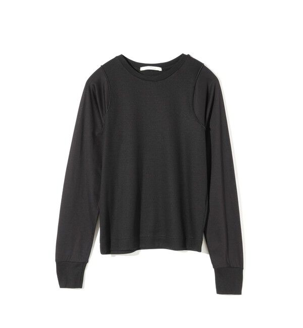 MIDIUMISOLID「MIDIUMISOLID for Ladies レイヤードライクプルオーバー」|Tシャツ・カットソー|ブラック