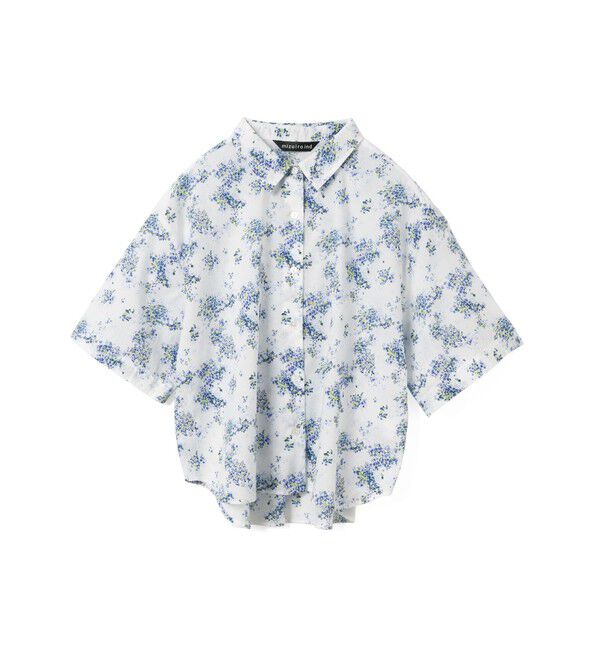 mizuiro ind「mizuiro ind 花柄ハーフスリーブシャツ」|シャツ・ブラウス|