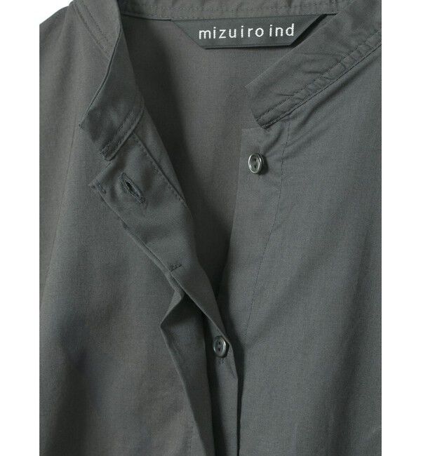 mizuiro ind「mizuiro ind ウエストギャザープルオーバーシャツ」|シャツ・ブラウス|