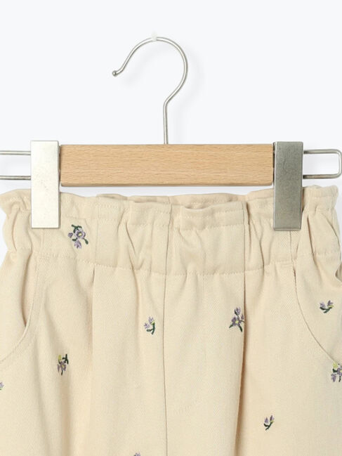 Samansa Mos2 Lagom「小花刺繍カットツイルパンツ」|その他|