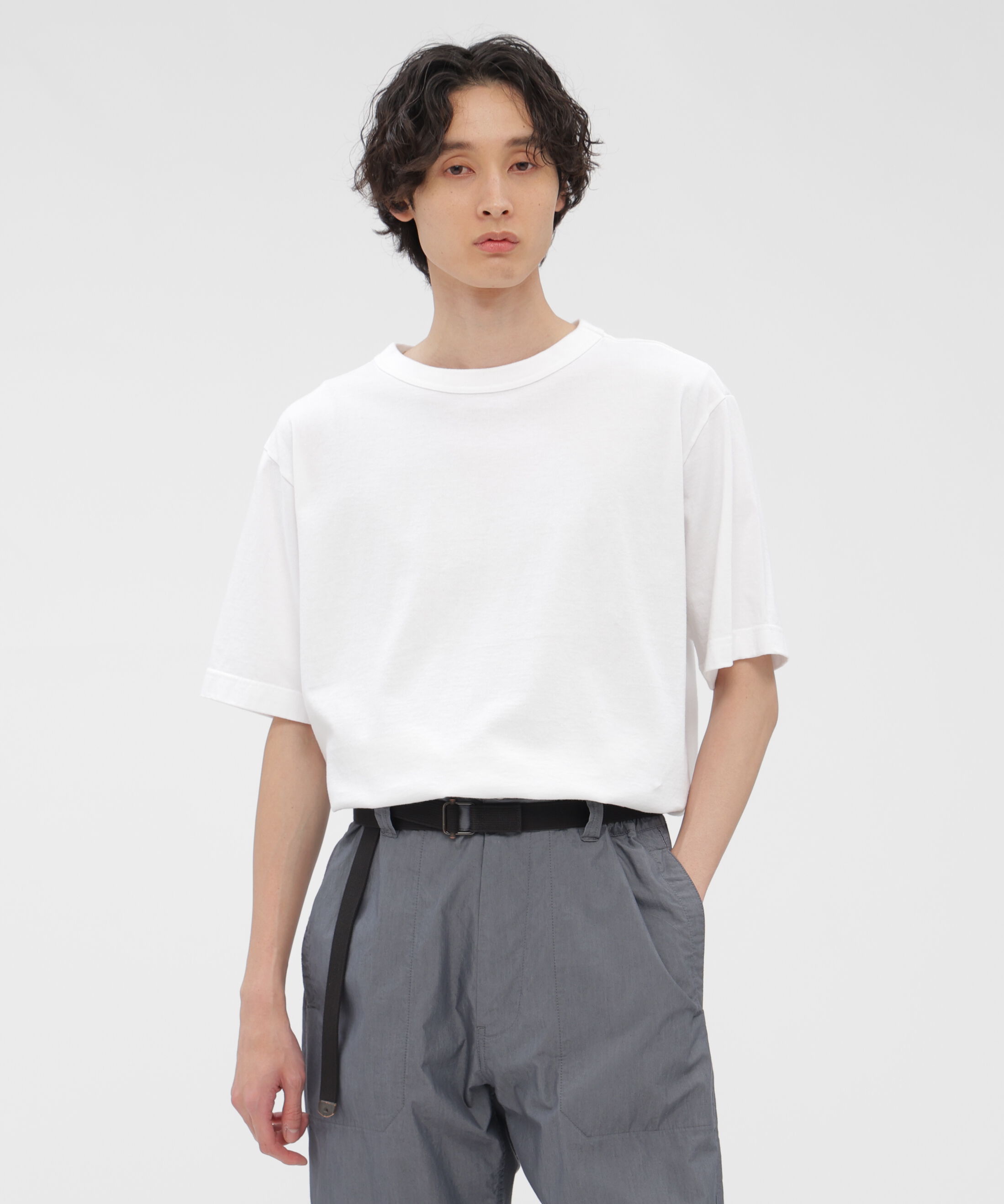MHL.「RAW SLUB COTTON JERSEY TOP」|Tシャツ・カットソー|WHITE