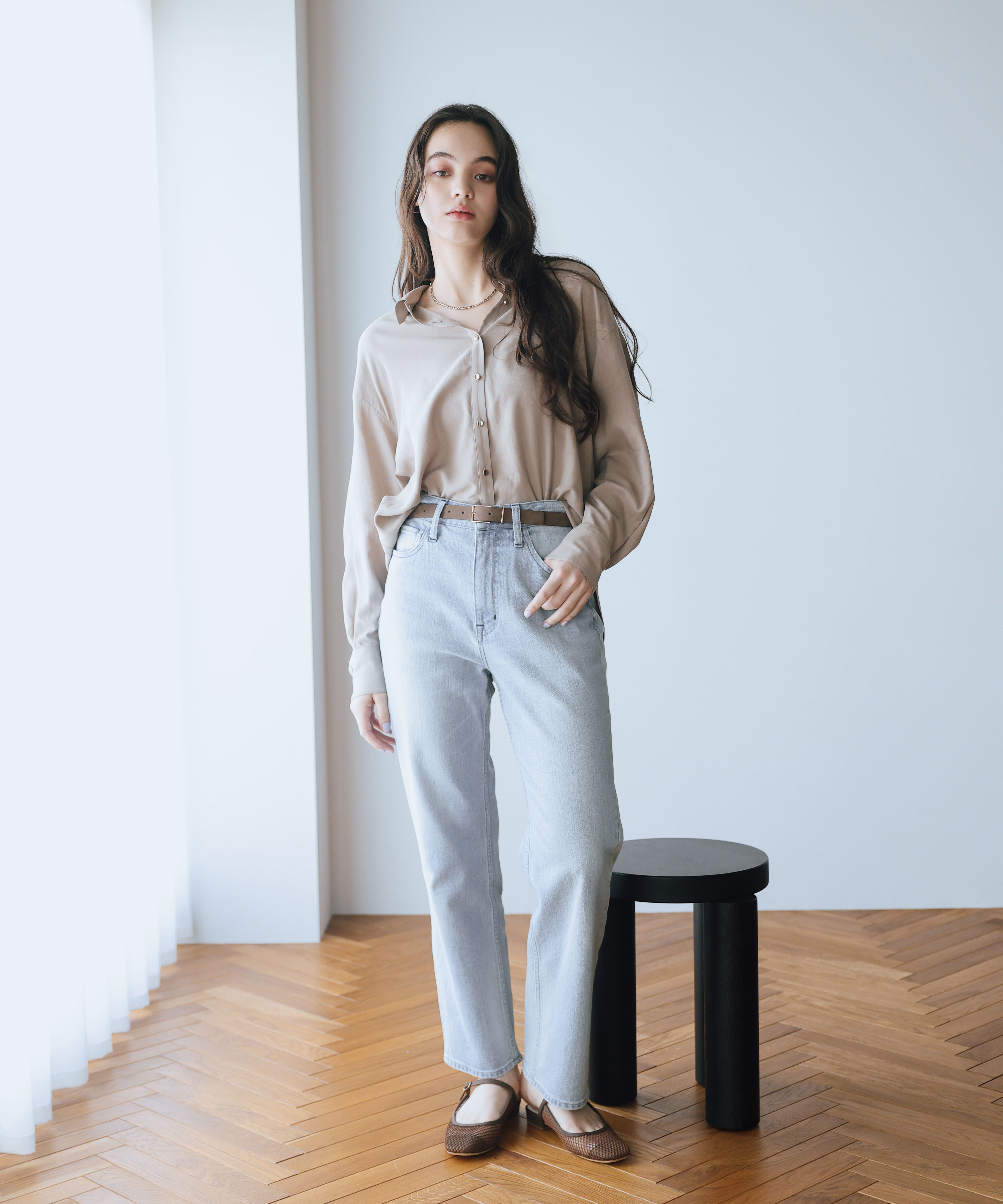  「〈N.〉ハイライズストレートデニムパンツ」|その他|ライトブルー3