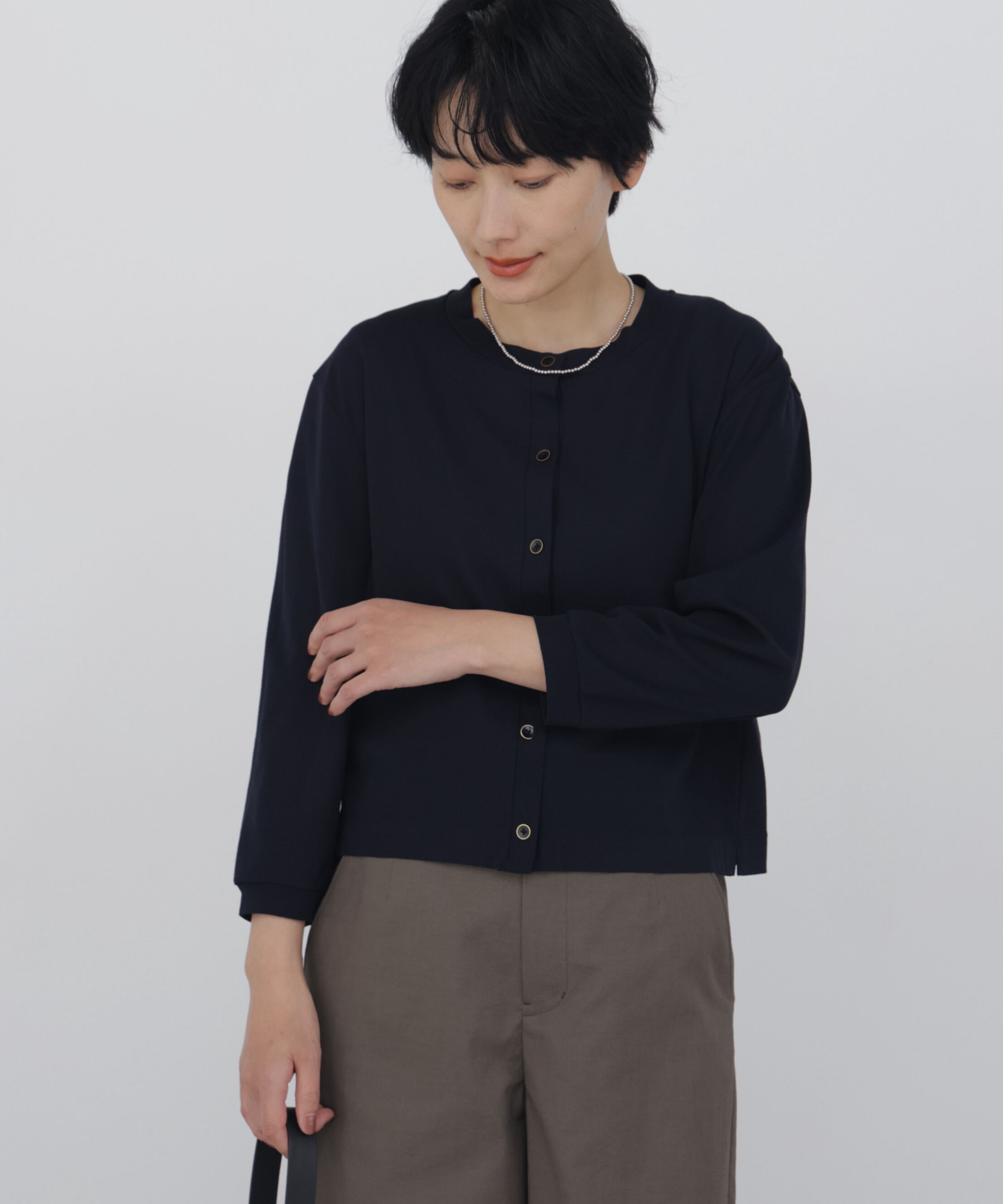  「◆フィンリーフライスカットソーカーディガン」|Tシャツ・カットソー|ネイビー