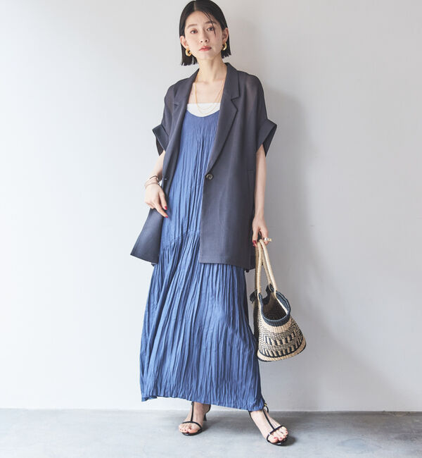 Doux archives「【ロングHIT/名品】メッシュフレンチスリーブジャケット／」|テーラードジャケット|