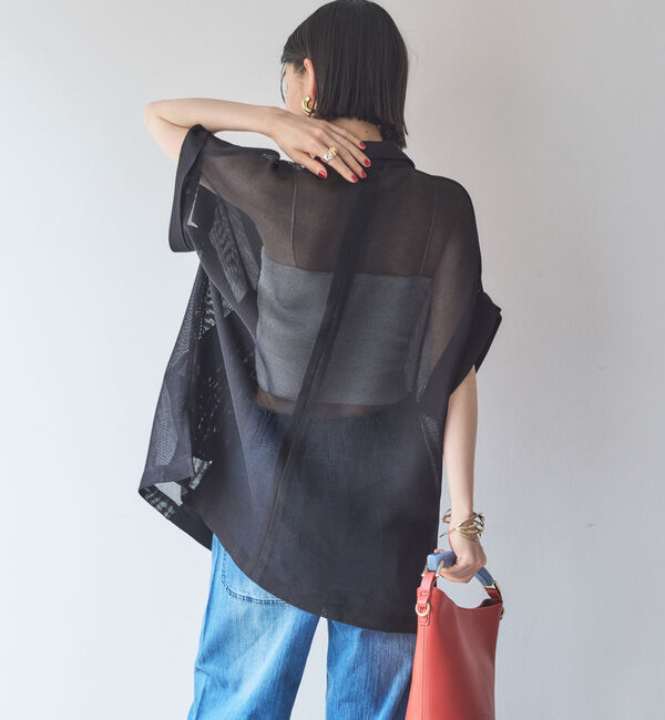 Doux archives「【ロングHIT/名品】メッシュフレンチスリーブジャケット／」|テーラードジャケット|