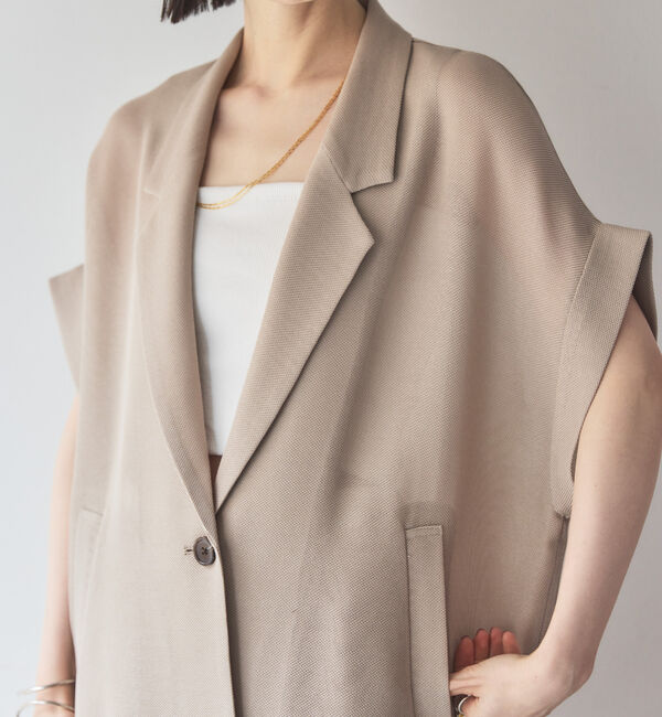 Doux archives「【ロングHIT/名品】メッシュフレンチスリーブジャケット／」|テーラードジャケット|