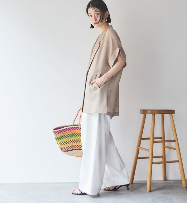 Doux archives「【ロングHIT/名品】メッシュフレンチスリーブジャケット／」|テーラードジャケット|
