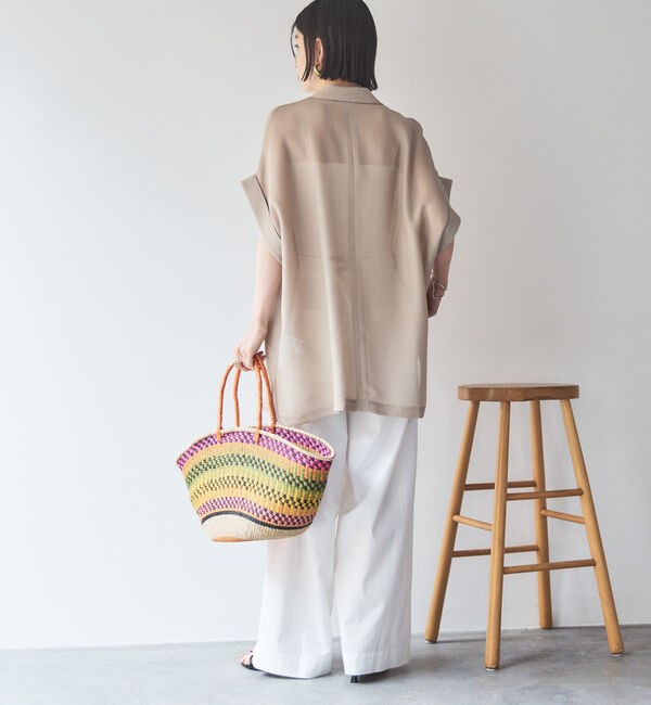 Doux archives「【ロングHIT/名品】メッシュフレンチスリーブジャケット／」|テーラードジャケット|