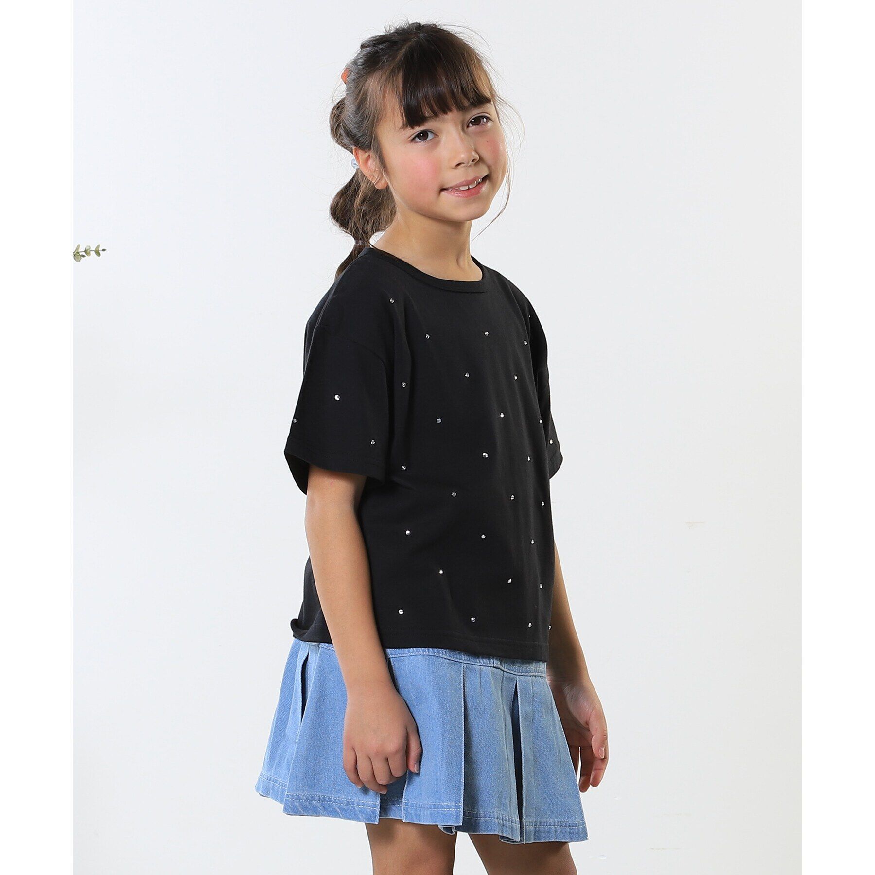 SHOO･LA･RUE「【100-150cm】キラキラワイドTシャツ」|Tシャツ・カットソー|
