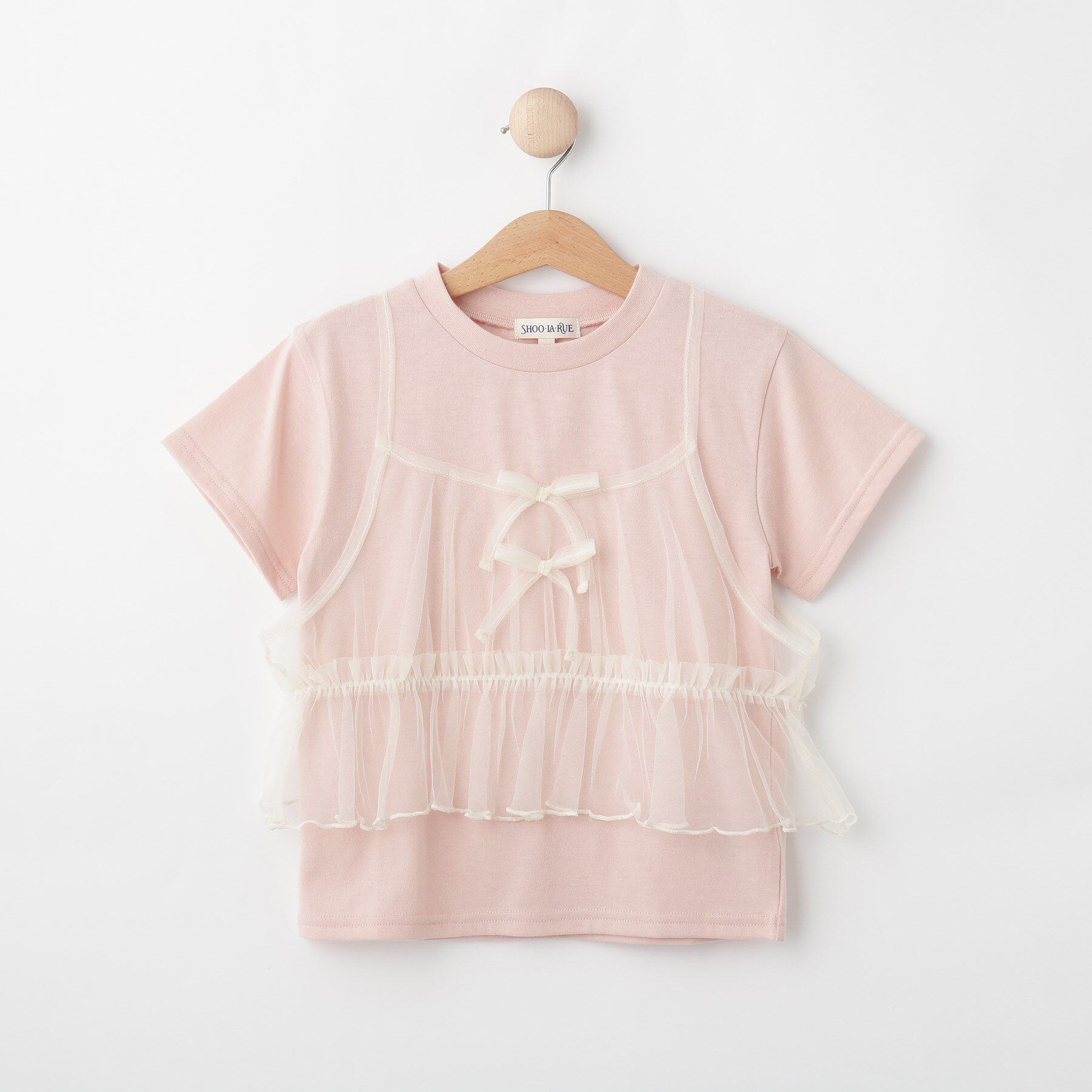 SHOO･LA･RUE「【100-120cm】チュールキャミTシャツ」|Tシャツ・カットソー|