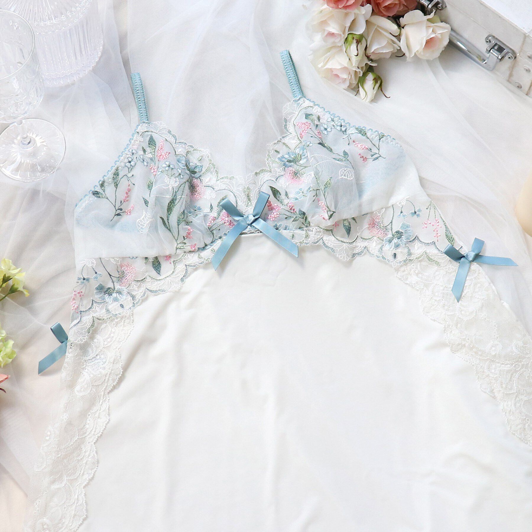 Risa Magli「アンジュ スリップ」|キャミソール|ミント(020)