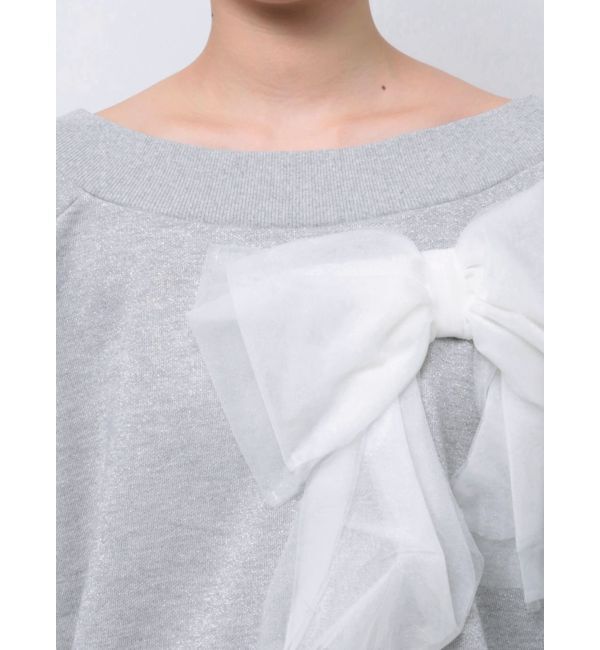 CALNAMUR「2WAY RIBBON SWEAT/２WAYリボンスウェット」|Tシャツ・カットソー|