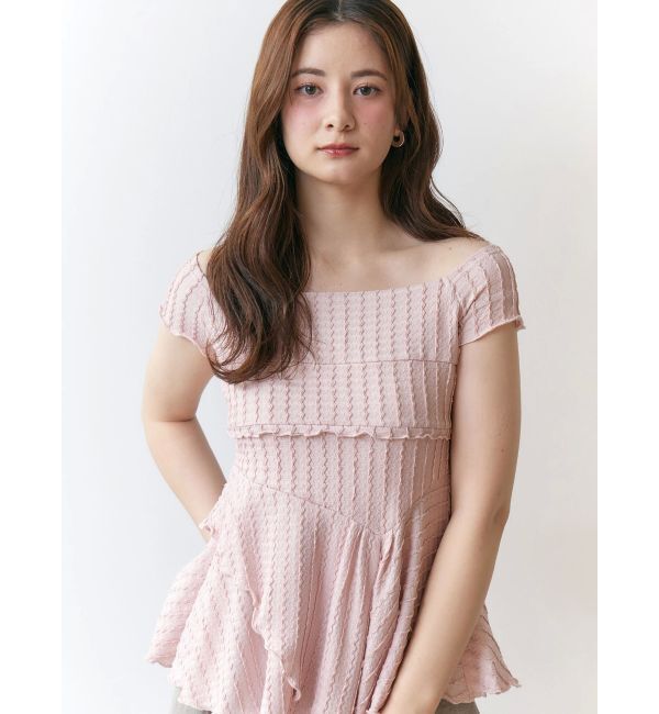 CALNAMUR「アシンメトリーヘムウェーブトップス」|Tシャツ・カットソー|