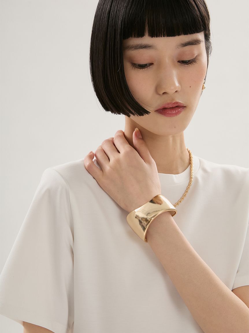 emmi atelier「ワイドデザインバングル」|ブレスレット・バングル|
