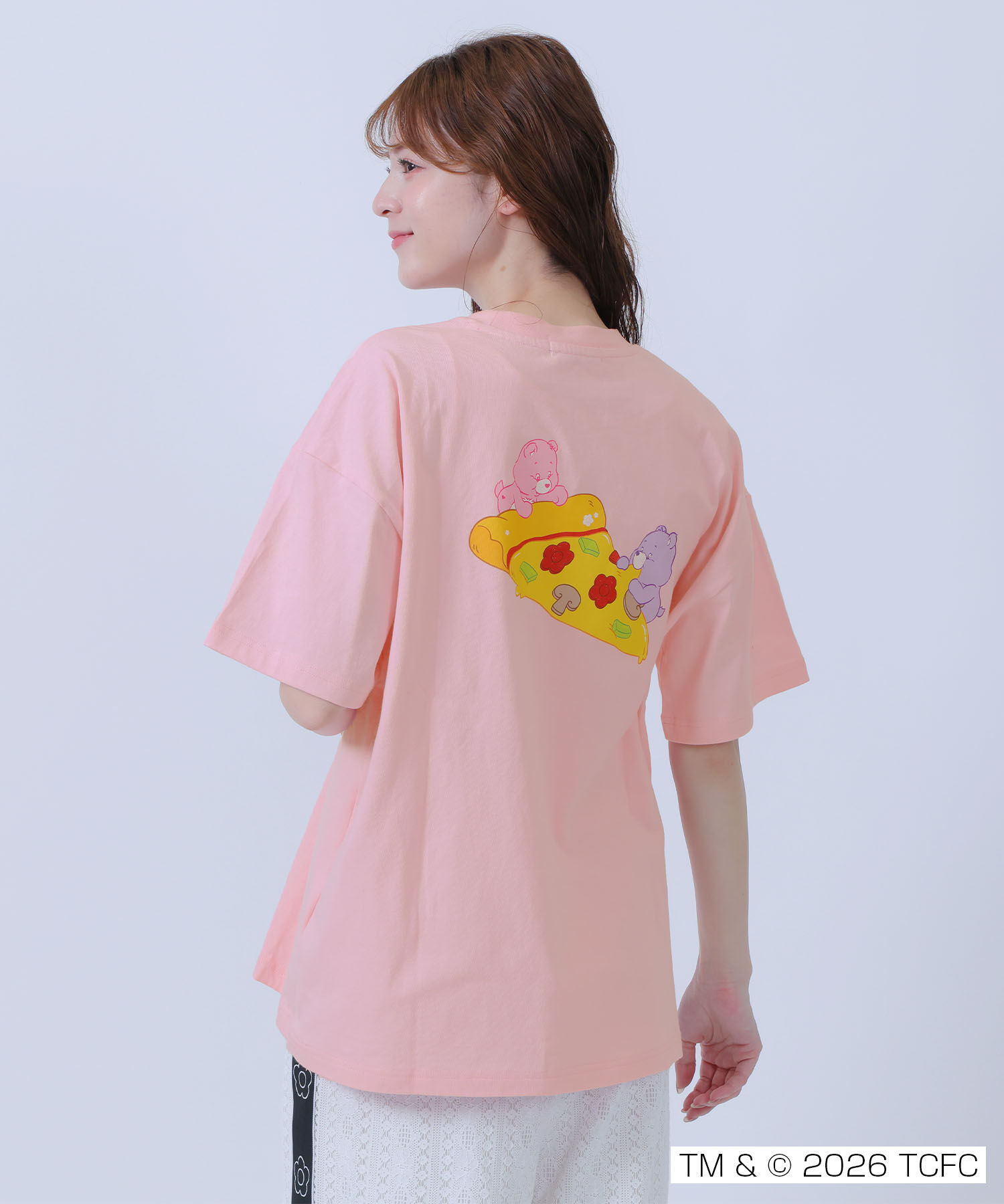MARY QUANT「Care Bears(TM) ピザビッグ Tシャツ」|Tシャツ・カットソー|ピンク