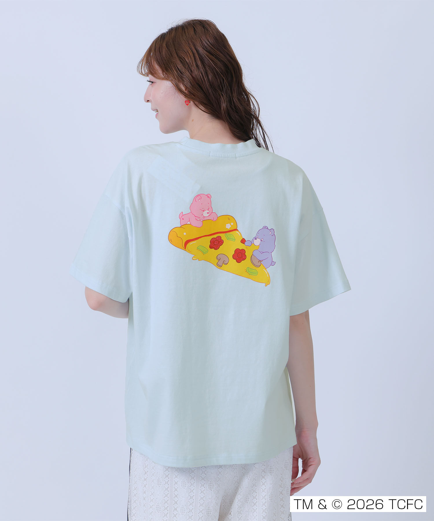 MARY QUANT「Care Bears(TM) ピザビッグ Tシャツ」|Tシャツ・カットソー|ブルー
