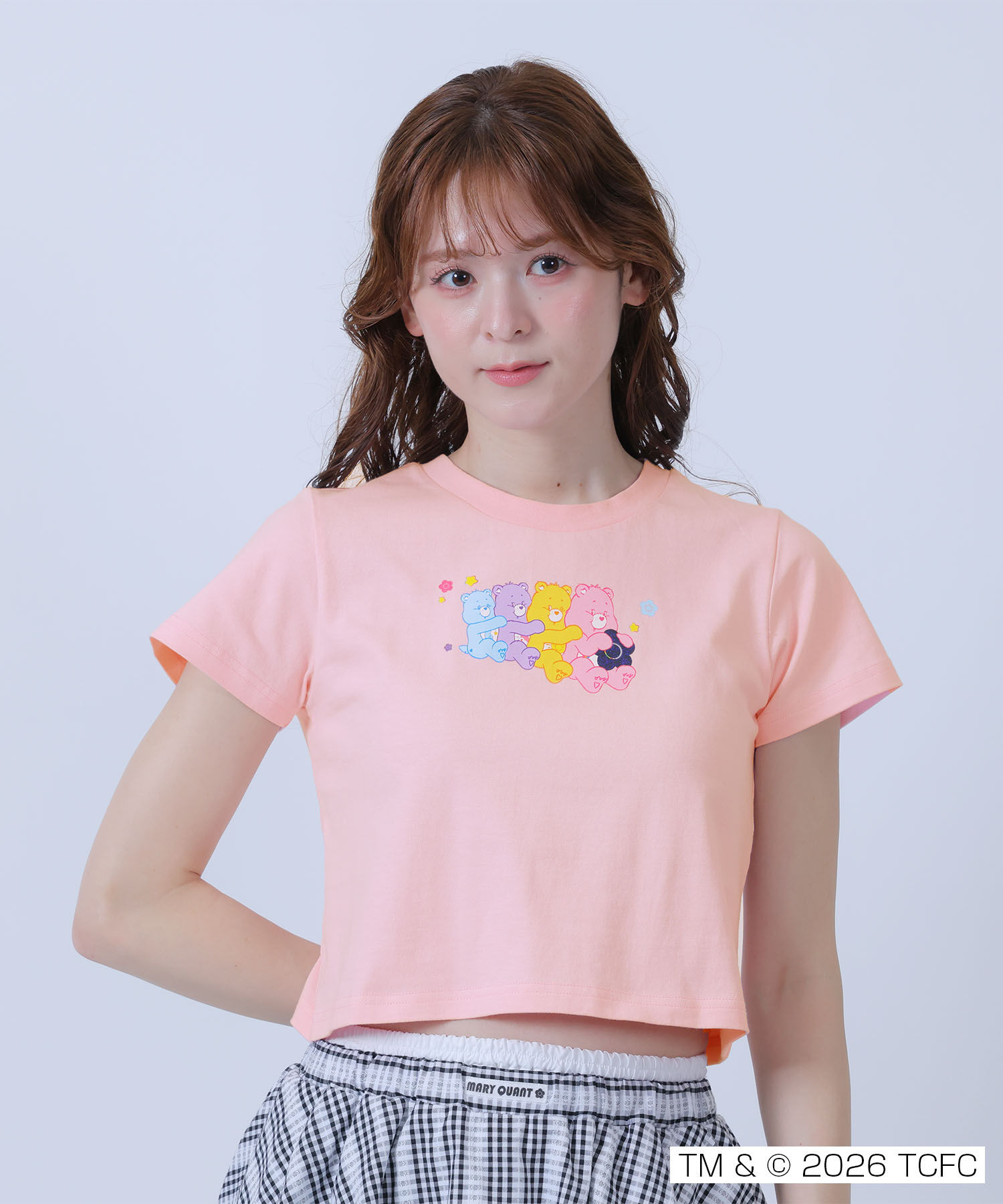 MARY QUANT「Care Bears(TM) クロップド Tシャツ」|Tシャツ・カットソー|ピンク
