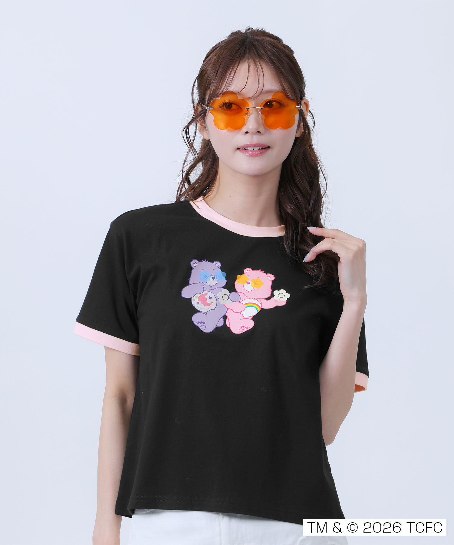 MARY QUANT「Care Bears(TM) リンガー Tシャツ」|Tシャツ・カットソー|ブラック