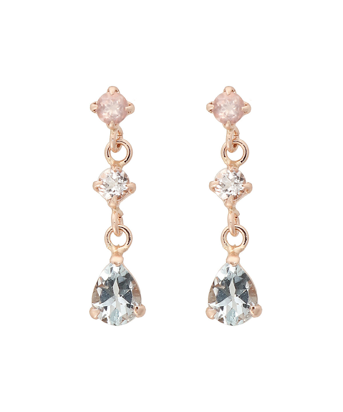 Samantha Tiara「K10 PG ストーンピアス≪3月 誕生石≫」|ピアス|K10 PG