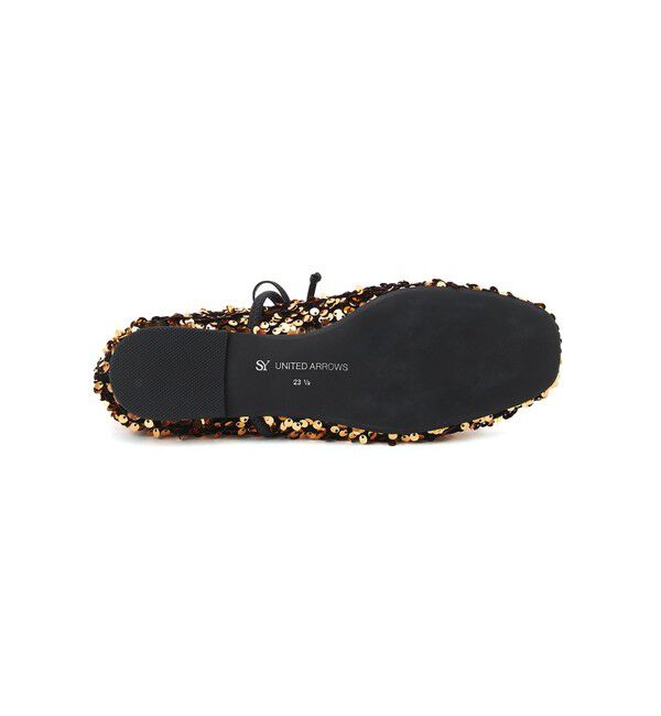 SY UNITED ARROWS「＜SY＞スパンコールバレエ フラット10●&uarr;」|バレエシューズ|